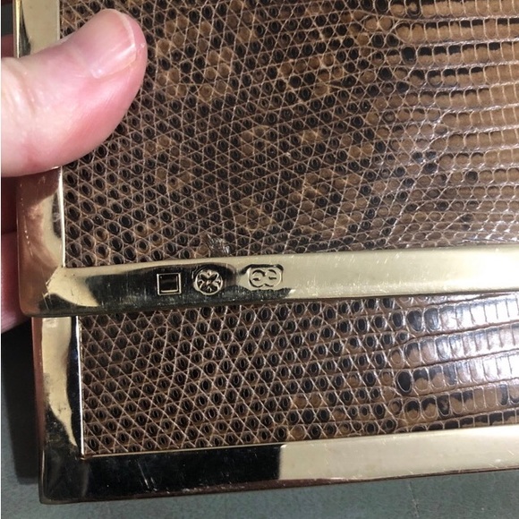 ESCADA VINTAGE 1990s SNAKESKIN CLUTCH - Picture 3 of 12